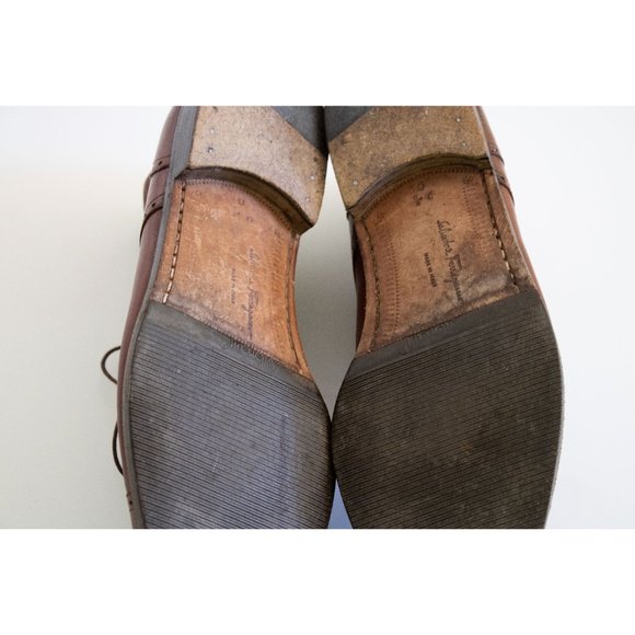 Vintage Salvatore Ferrragamo Desert Chukka Boots Brown Leather 9.5 main image 4